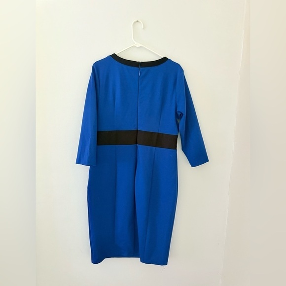 NWT NY & Co black and blue Xl petite dress - Picture 14 of 16